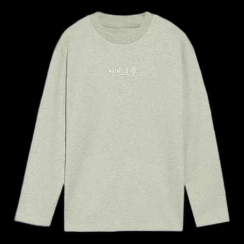 Li-Ning Embroidered Loose Round Neck Long Sleeves Top 'Chlorophyll'