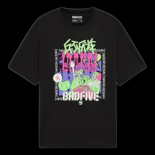 Li-Ning BadFive Trap Graphic Loose Fit T-shirt 'Black'
