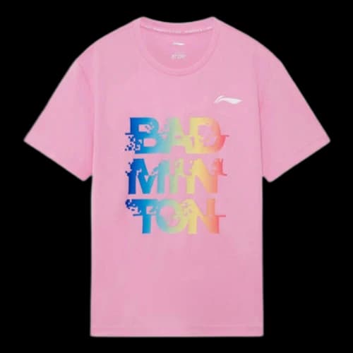 Li-Ning Graphic Quick-Drying Badminton T-shirt 'Pink'