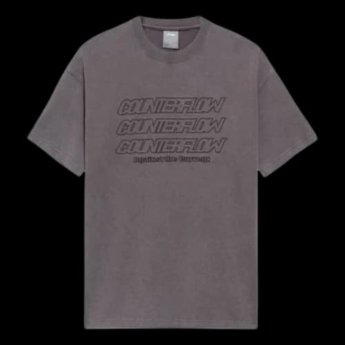Li-Ning Counterflow Triple Logo T-shirt 'Dark Grey'