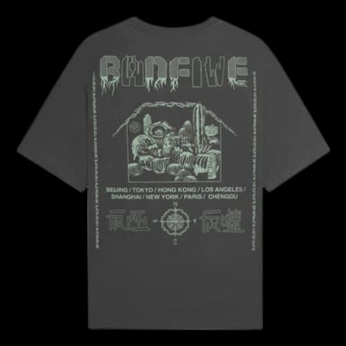 Li-Ning BadFive Graphic Loose Fit T-shirt 'Grey'