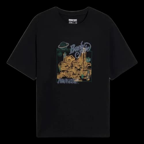 Li-Ning BadFive Plants Graphic Loose Fit T-shirt 'Black'