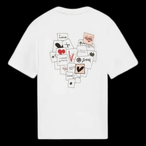 Li-Ning Heart Graphic Loose Fit T-shirt 'White'