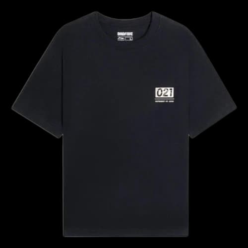 Li-Ning BadFive Graphic Loose Fit T-shirt 'Black White'