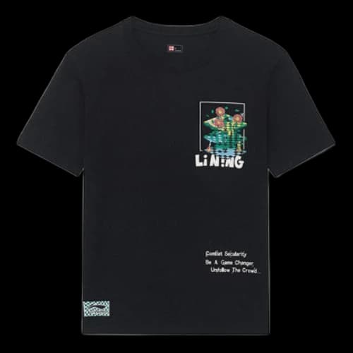 Li-Ning x Rooovie Cartoon Graphic T-shirt 'Black'