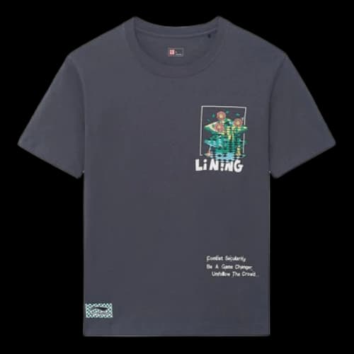 Li-Ning x Rooovie Cartoon Graphic T-shirt 'Grey'