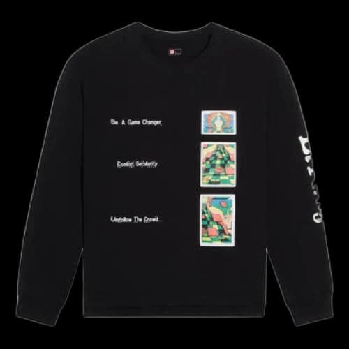 Li-Ning x Rooovie Graphic Long Sleeve T-shirt 'Black'