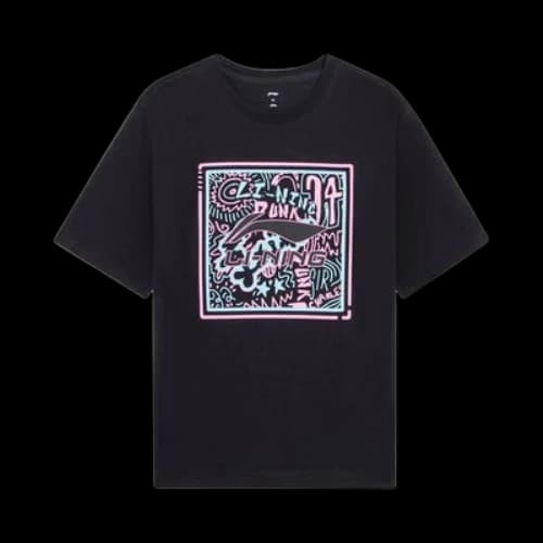 Li-Ning Hoops Graphic T-shirt 'Black'