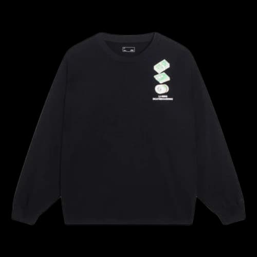 Li-Ning Skateboarding Graphic Long Sleeve T-shirt 'Black'
