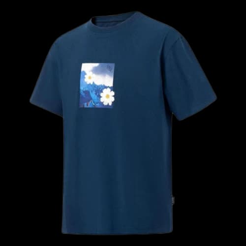 Li-Ning Floral Graphic T-shirt 'Blue Teal'