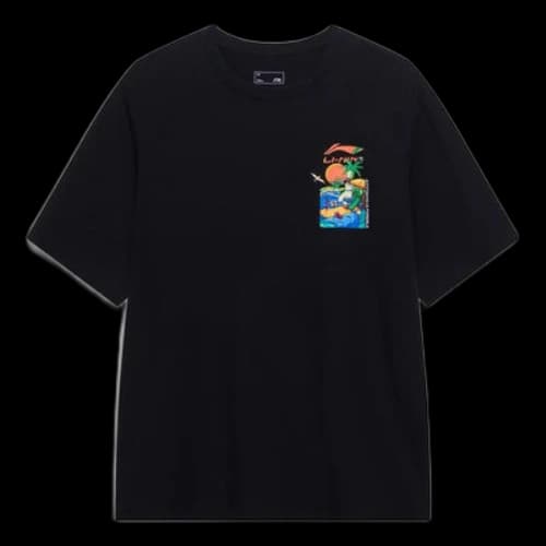 Li-Ning Logo Sportslife Casual T-Shirt 'Black'