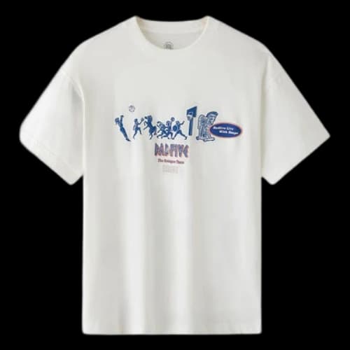 Li-Ning BadFive Graphic T-shirt 'White Blue'