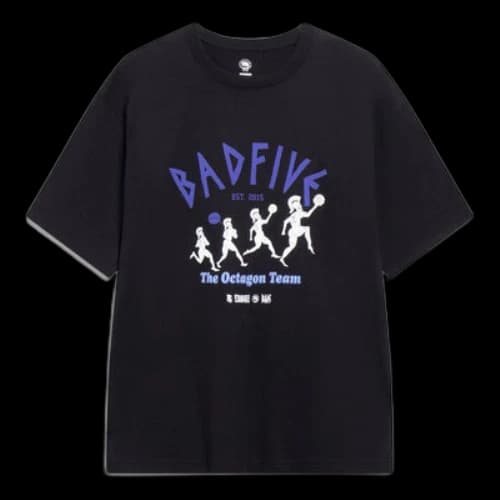 Li-Ning x Anti-Wu BADFIVE Casual Graphic Print Tee 'Black Purple'