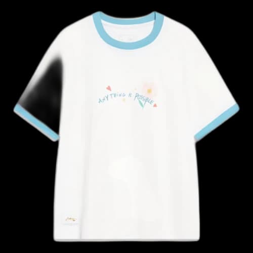 Li-Ning Anything Is Possible Graphic T-shirt 'White Blue' (Women's)