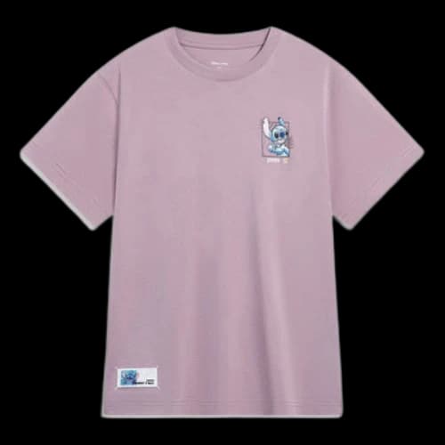 Li-Ning x Disney Stitch Graphic T-shirt 'Mauve' (Women's)