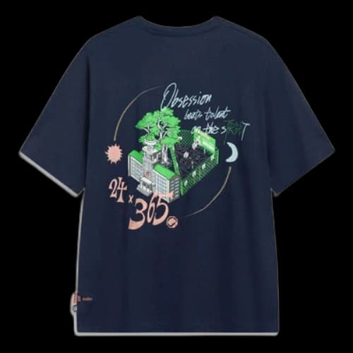 Li-Ning BadFive Graphic T-shirt 'Midnight Navy'