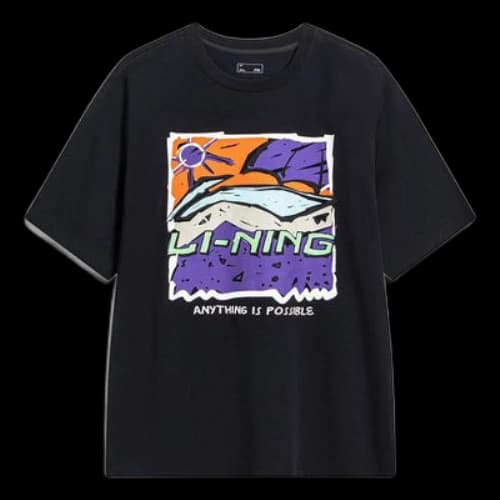 Li-Ning Anything Is Possible Cartoon Graphic T-shirt 'Black'