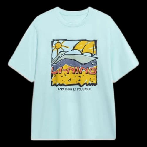 Li-Ning Anything Is Possible Cartoon Graphic T-shirt 'Light Blue'