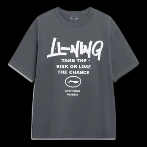 Li-Ning Anything Is Possible Graffiti T-shirt 'Smoke Grey'