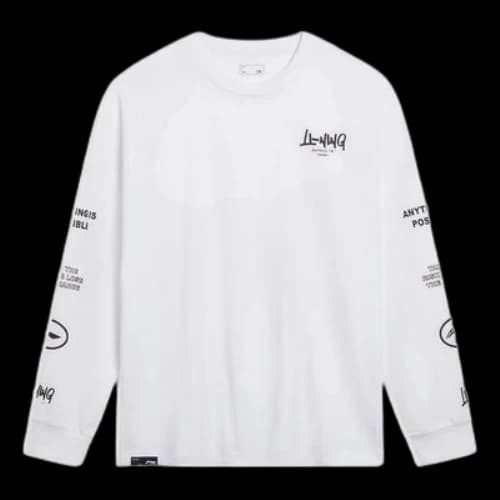 Li-Ning Anything Is Possible Graphic Long Sleeve T-shirt 'White'