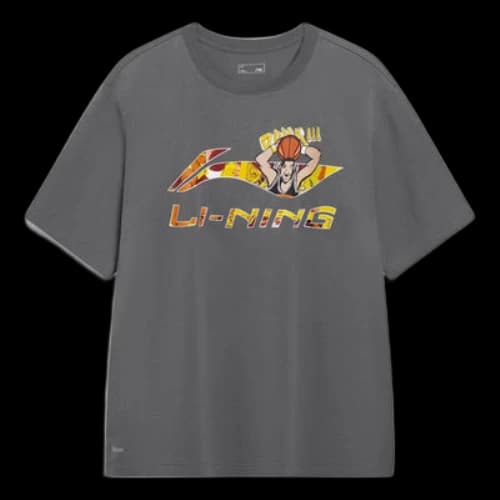 Li-Ning Hoops Graphic T-shirt 'Grey'