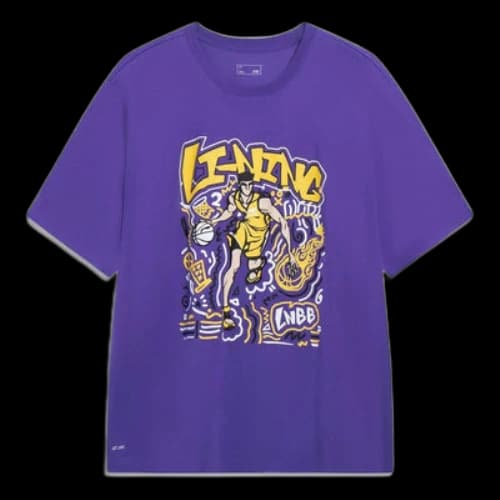 Li-Ning Hoops Comics Graphic T-shirt 'Purple'