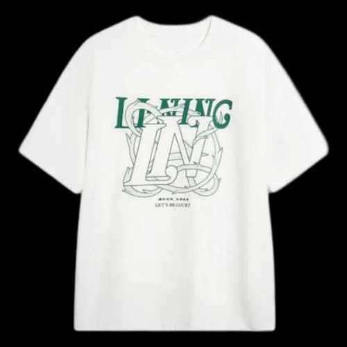 Li-Ning Let's Be Lucky Graphic T-shirt 'White Green'