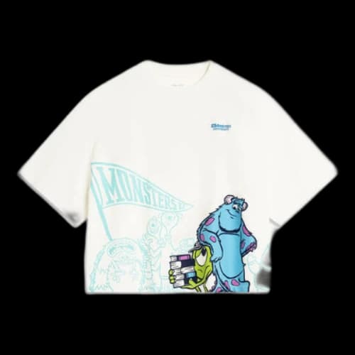 Li-Ning x Disney Monsters University Graphic T-shirt 'Cream White' (Women's)