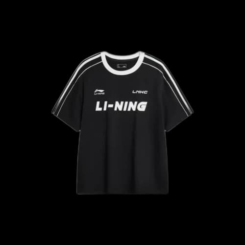 Li-Ning Graphic Soccer T-shirt 'Black White'