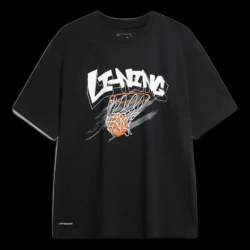 Li-Ning Hoops Graphic T-shirt 'Black'