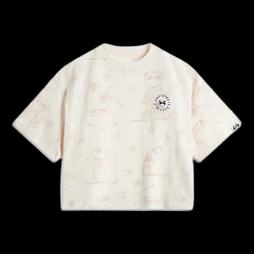 Li-Ning Panda Graphic Oversized T-shirt 'Beige' (Women's)