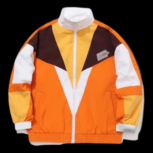 Li-Ning CF Series x Dunhuang Museum Crossover Colorblock Stand Collar Loose Jacket Couple Style 'Orange'