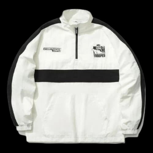 Li-Ning x Star Wars Logo Half Zip Pullover 'White Black'