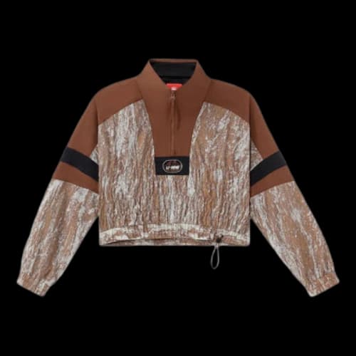 Li-Ning Spring And Summer Stylish Loose Splicing Short Sports Jacket 'Brown' (Women's)
