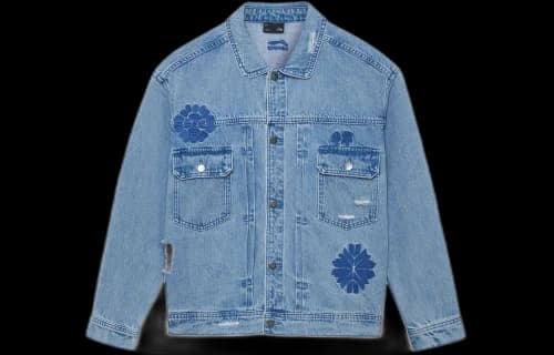 Li-Ning Embroidered Denim Jacket 'Denim Blue'