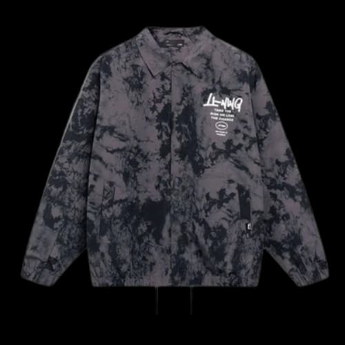 Li-Ning Graphic Tie-Dye Coach Jacket 'Grey Black'