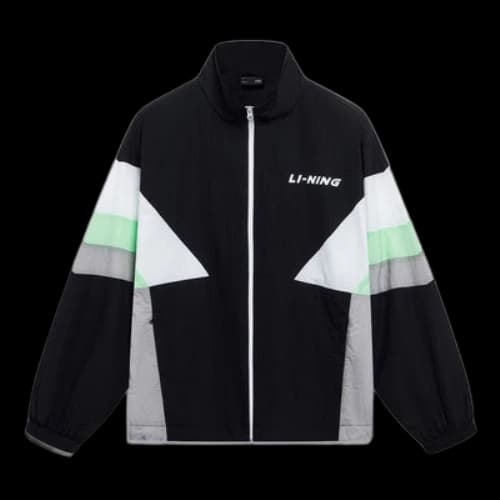 Li-Ning Graphic Color Block Jacket 'Black White Green'