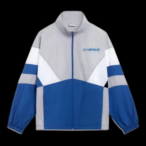 Li-Ning Graphic Color Block Jacket 'Grey Blue White'