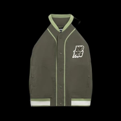 Li-Ning BadFive Graphic Cotton Baseball Jacket 'Olive White'