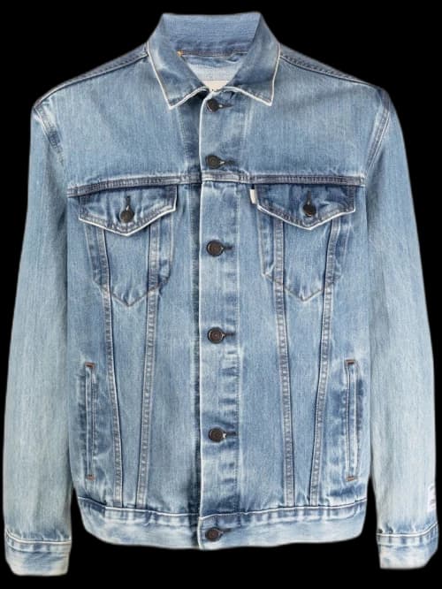 Gallery Dept. Logo-Print Denim Jacket Indigo Blue