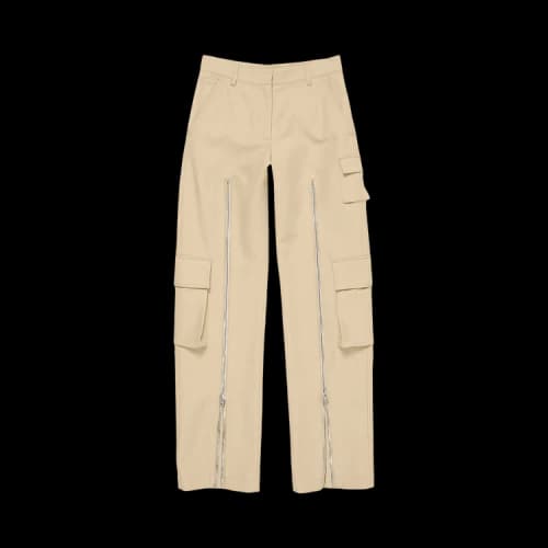 Acne Studios Layered Satin Trousers 'Beige'