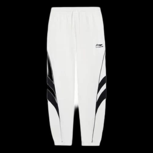 Li-Ning Color Block Graphic Sweatpants 'White Black'