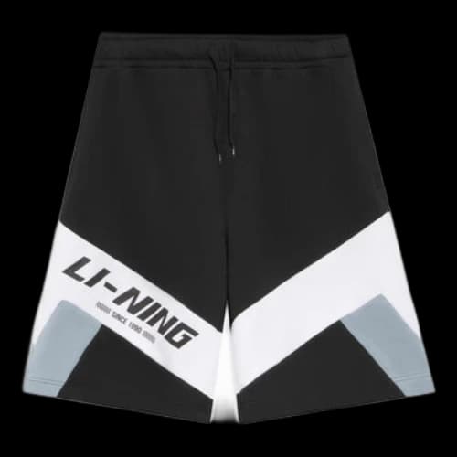 Li-Ning Color Block Graphic Shorts 'Black White'