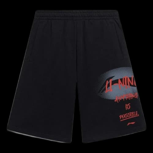 Li-Ning Anything Is Possible Graphic Loose Fit Shorts 'Black'