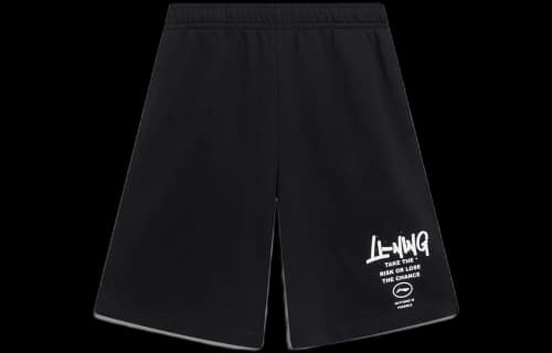 Li-Ning Anything Is Possible Graphic Straight Shorts 'Black'