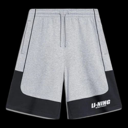 Li-Ning Graphic Color Block Shorts 'Grey Navy'