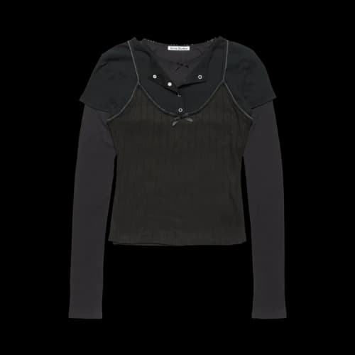 Acne Studios Layered Long-Sleeve 'Black'
