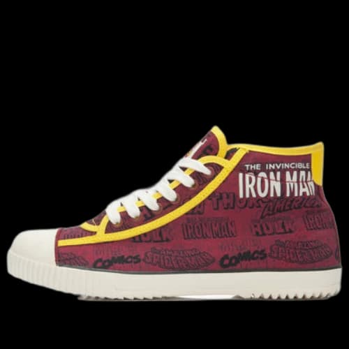 Li-Ning x MARVEL Iron Man Classic Mid Canvas Shoes 'Dark Red Yellow'