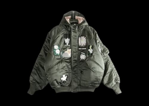 Cecilie Bahnsen Laser Cut Bomber Jacket Vintage Green