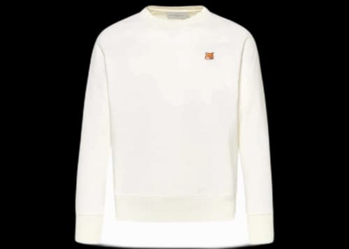 Maison Kitsune Fox Head Patch Classic Neutrals Sweatshirt White